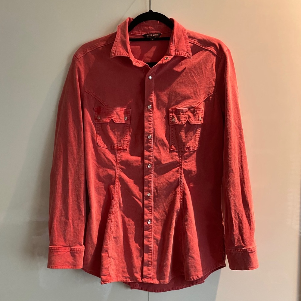 David Kahn — Corduroy Snap Down Shirt